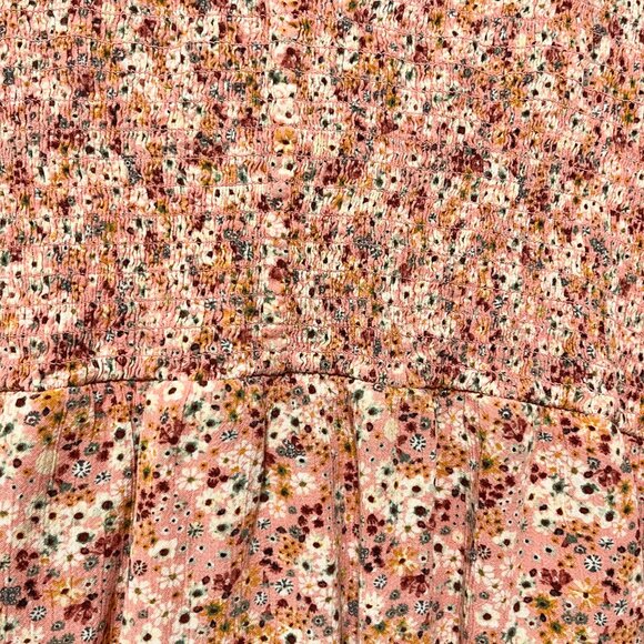 Sonoma Womens Smocked Peasant Top 3X Floral Stretch Long Sleeve Bohemian Cottage - Picture 3 of 7